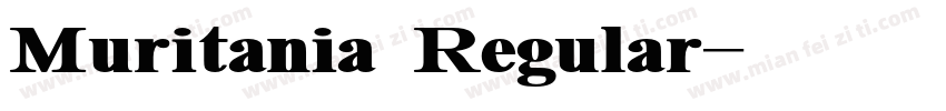 Muritania Regular字体转换